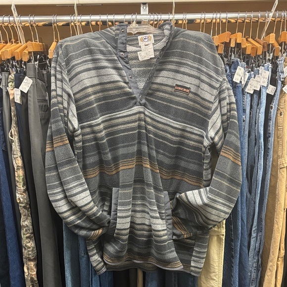 Cinch Other - Cinch Gray and Brown Striped Sweater